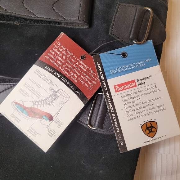 NWT Ariat Summit Waterproof Black Leather Tall Riding Boot sz 7B 66001 - Picture 10 of 16